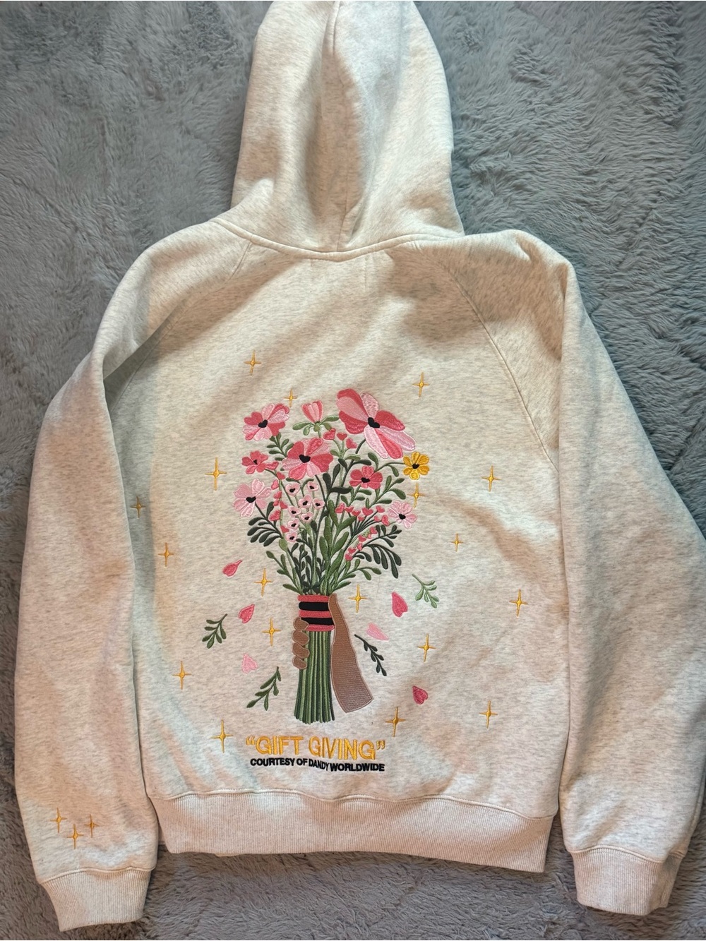 “Gift Giving” Oversized Lux Hoodie in Heather Gray